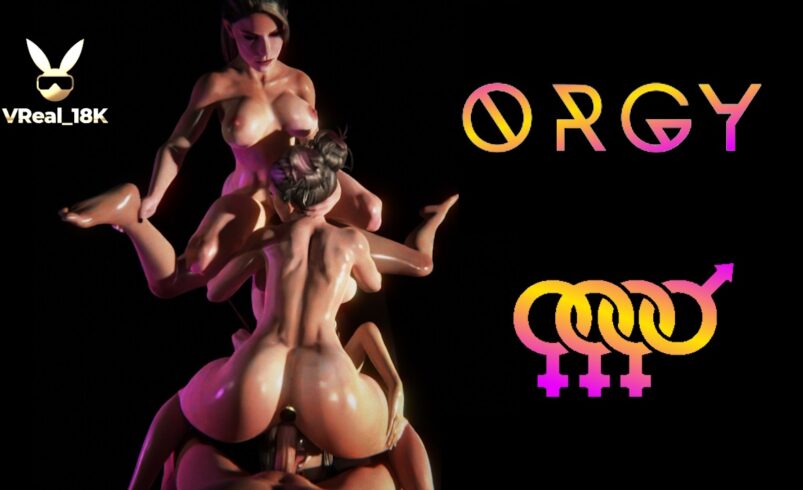 Orgy FFFM with scissoring, 69, doggy style and ball sucking (A XXX Parody)